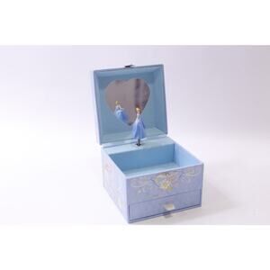 Disney, Cinderella, Musical Jewelry Box, Wind Up, Blue, Vintage ~ 251210-WH 1335